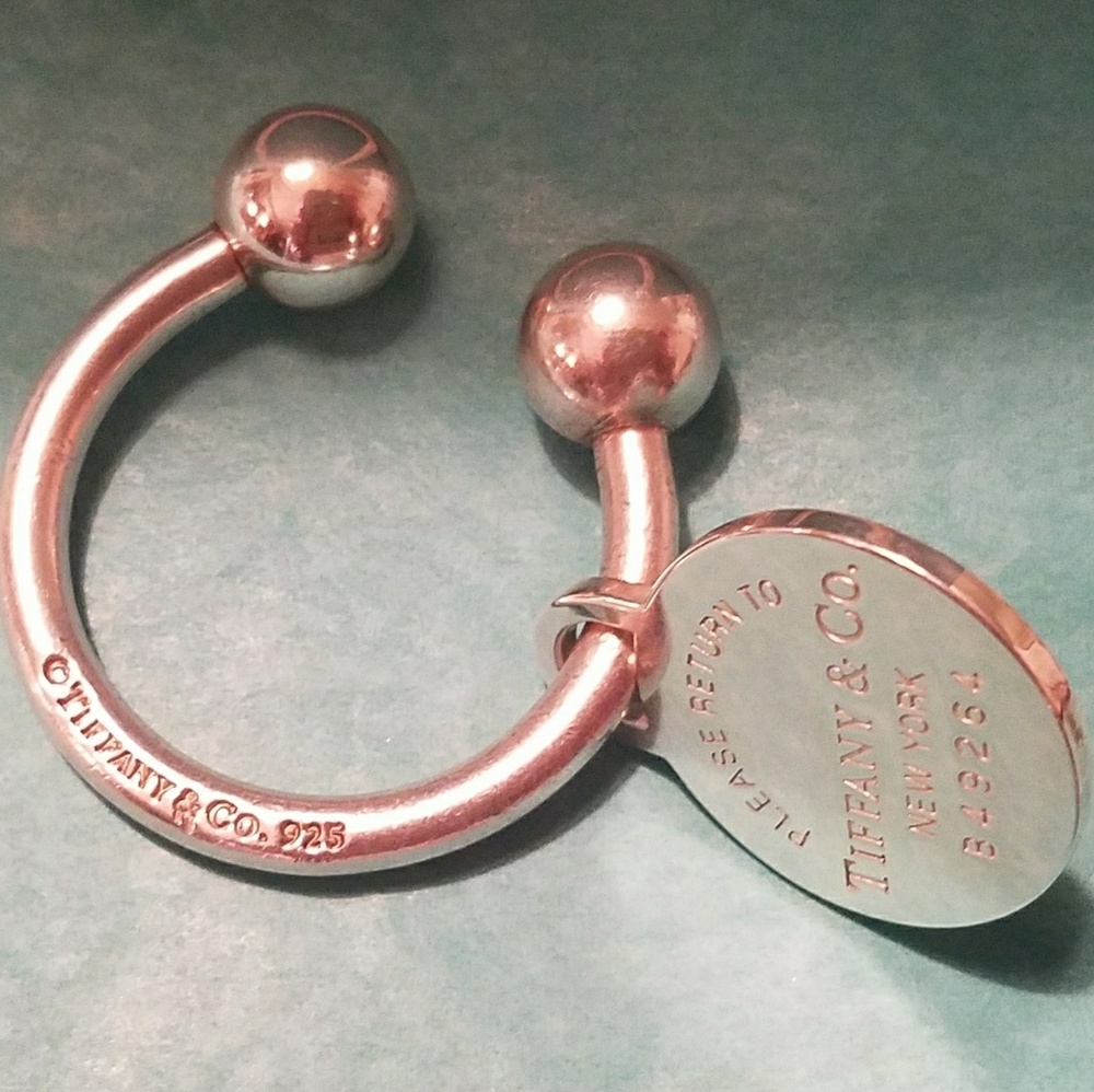 Tiffany and Company key ring with charm